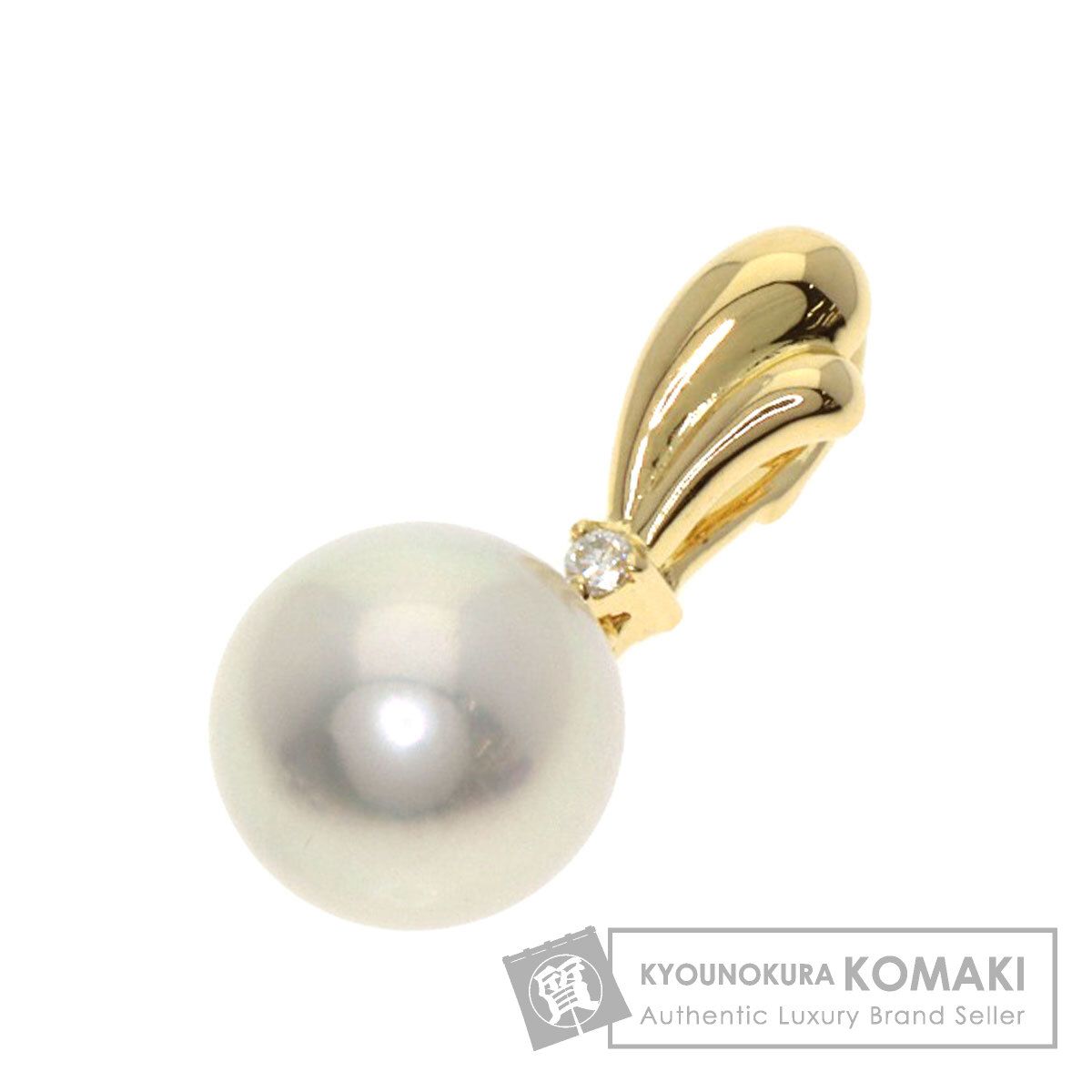 MIKIMOTO ミキモト パール 真珠 ダイヤモンド ペンダントトップ K18YG レディース