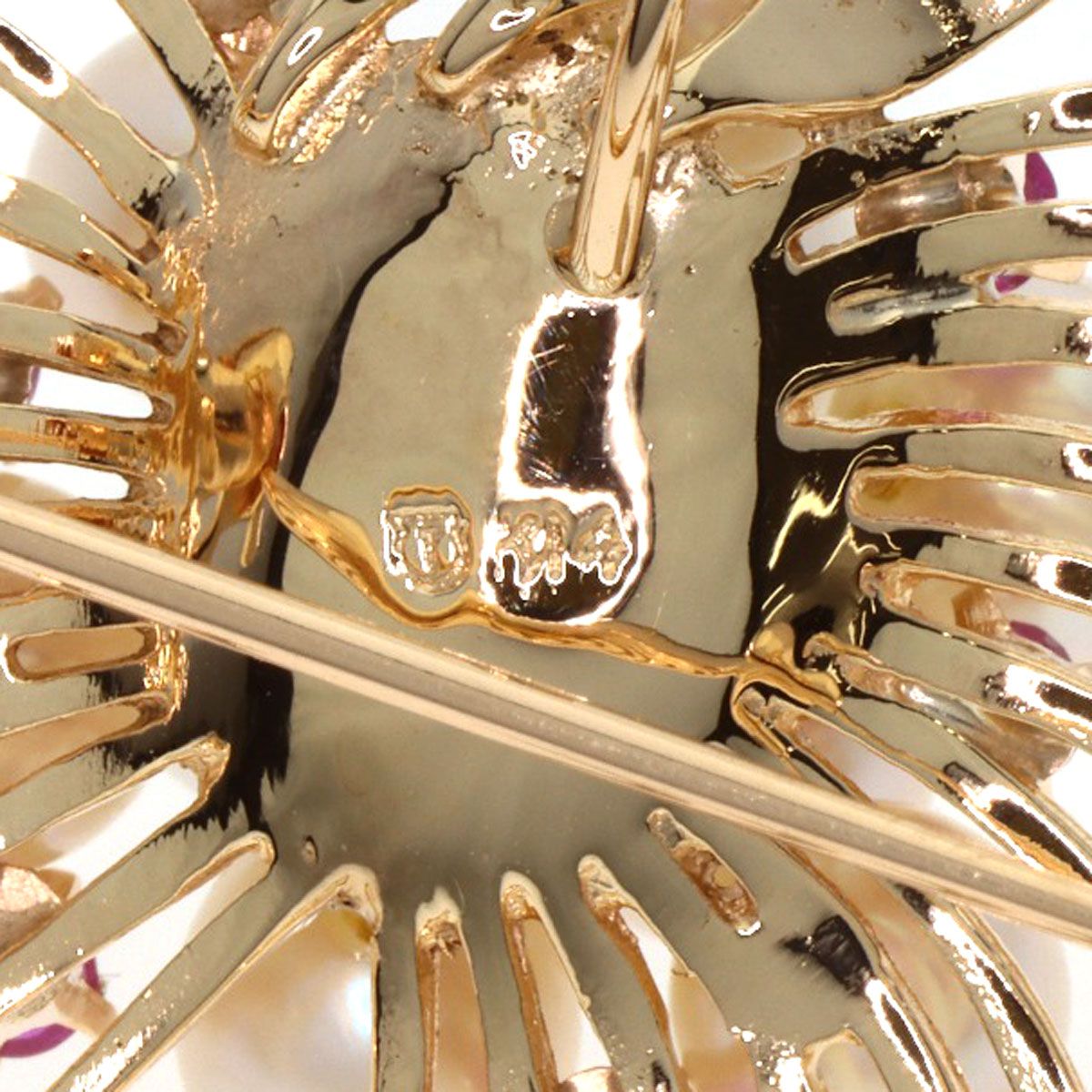  TASAKI タサキ パール 真珠 ルビー ブローチ K 14 PG レディース その他 アクセサリー