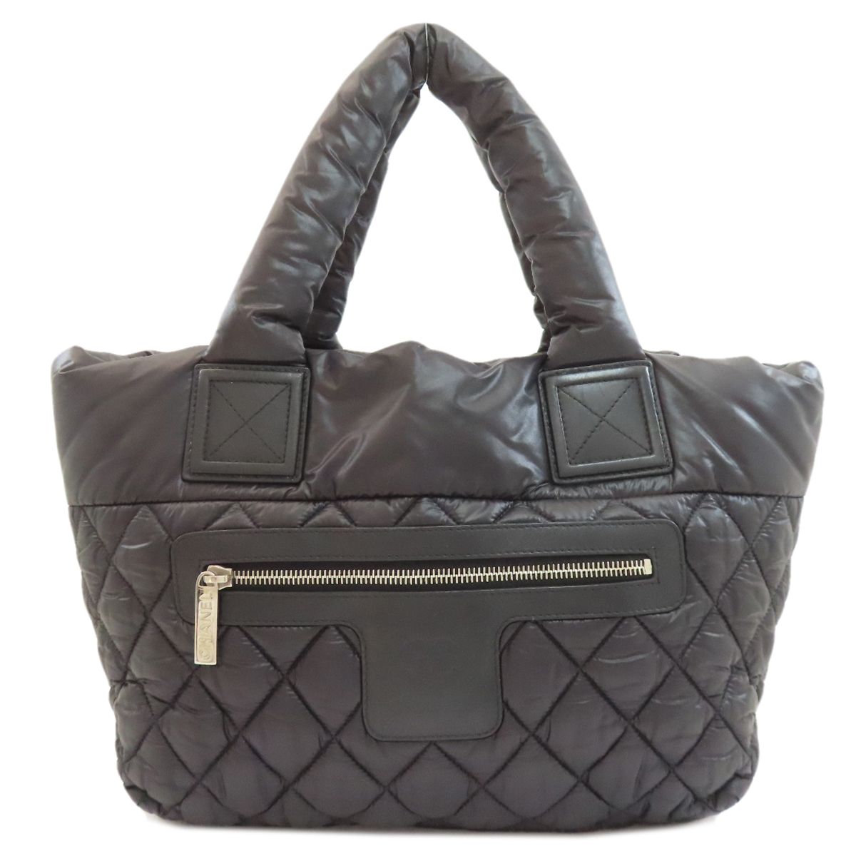 CHANEL シャネル コココクーン シルバー金具 トートバッグ ナイロン レディース