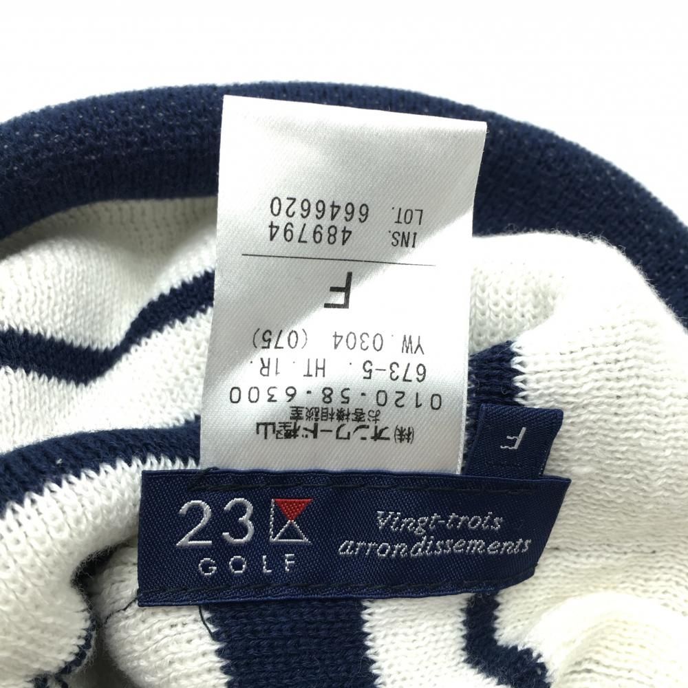 ニット帽 ゴルフ ポンポン RIENDA 耳当て 超美品23区ゴルフ ポンポン付 ポンポン取り外し可 ネイビー×白 ワック フライトニットキャップ ニット レディースWAAC 072234836 レディース スマイルスマイル