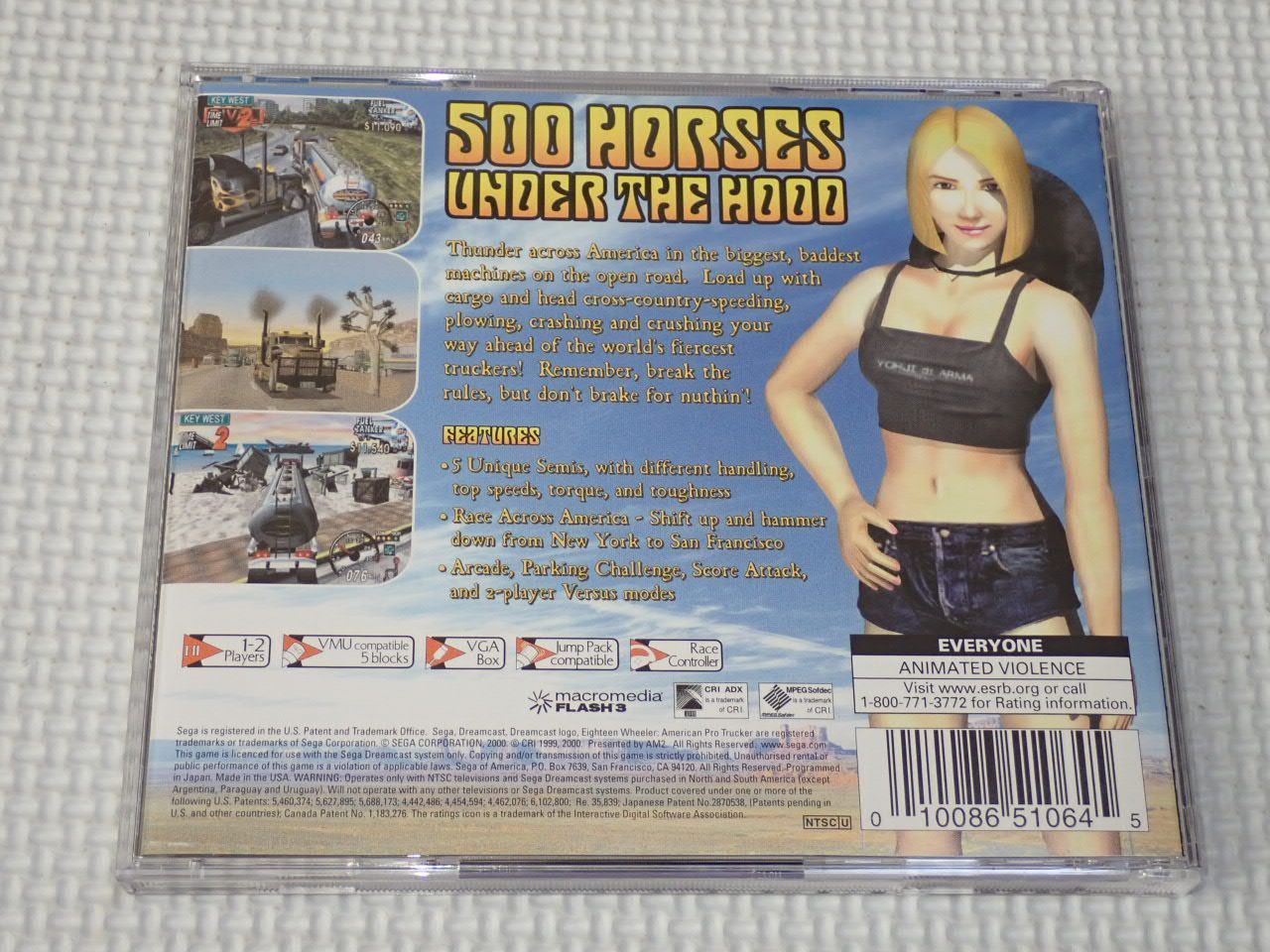 DC18 WHEELER AMERICAN PRO TRUCKER 海外版 北米版 ドリームキャスト箱付・説明書付・ソフト付動作確認済