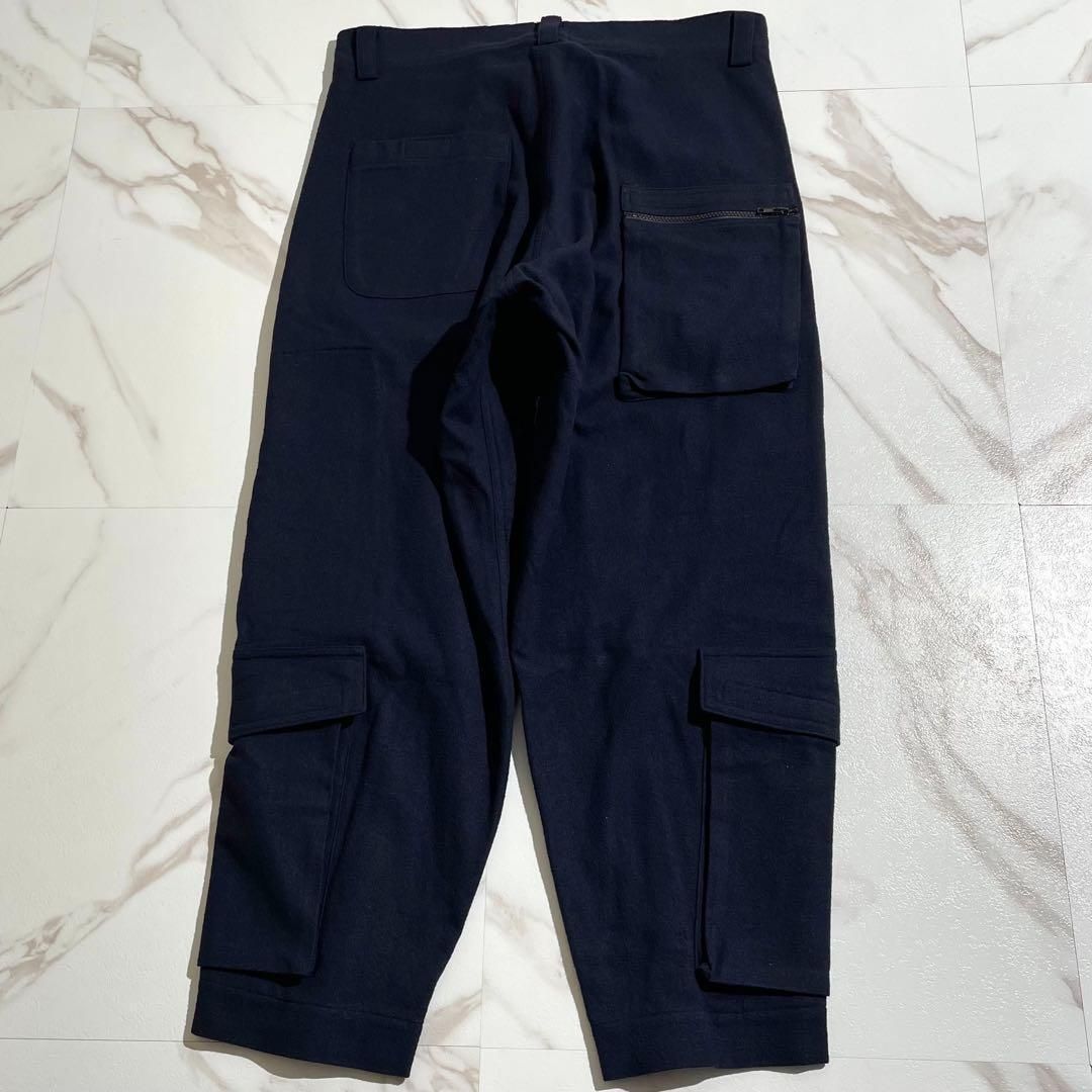 Y s for men ワイズフォーメン Yohji Yamamoto ヨウジヤマモト 90年代 90s archive アーカイブ 名作 ボンテージパンツ ファスナー ジップ ワイドテーパードパンツ フルレングス ネイビー 紺色 ウール Lサイズ相当 メンズ