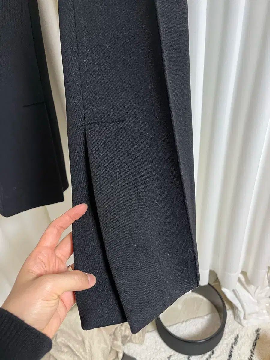  レクト ダブル フェイス フ スラックス ブラック スラックス パンツ