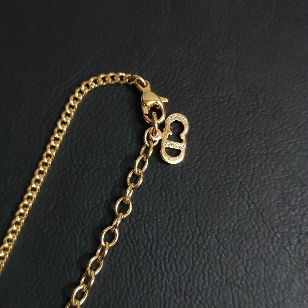  Dior ディオール ネックレス CDロゴ サークル ゴールド ストーン ネックレス アクセサリー