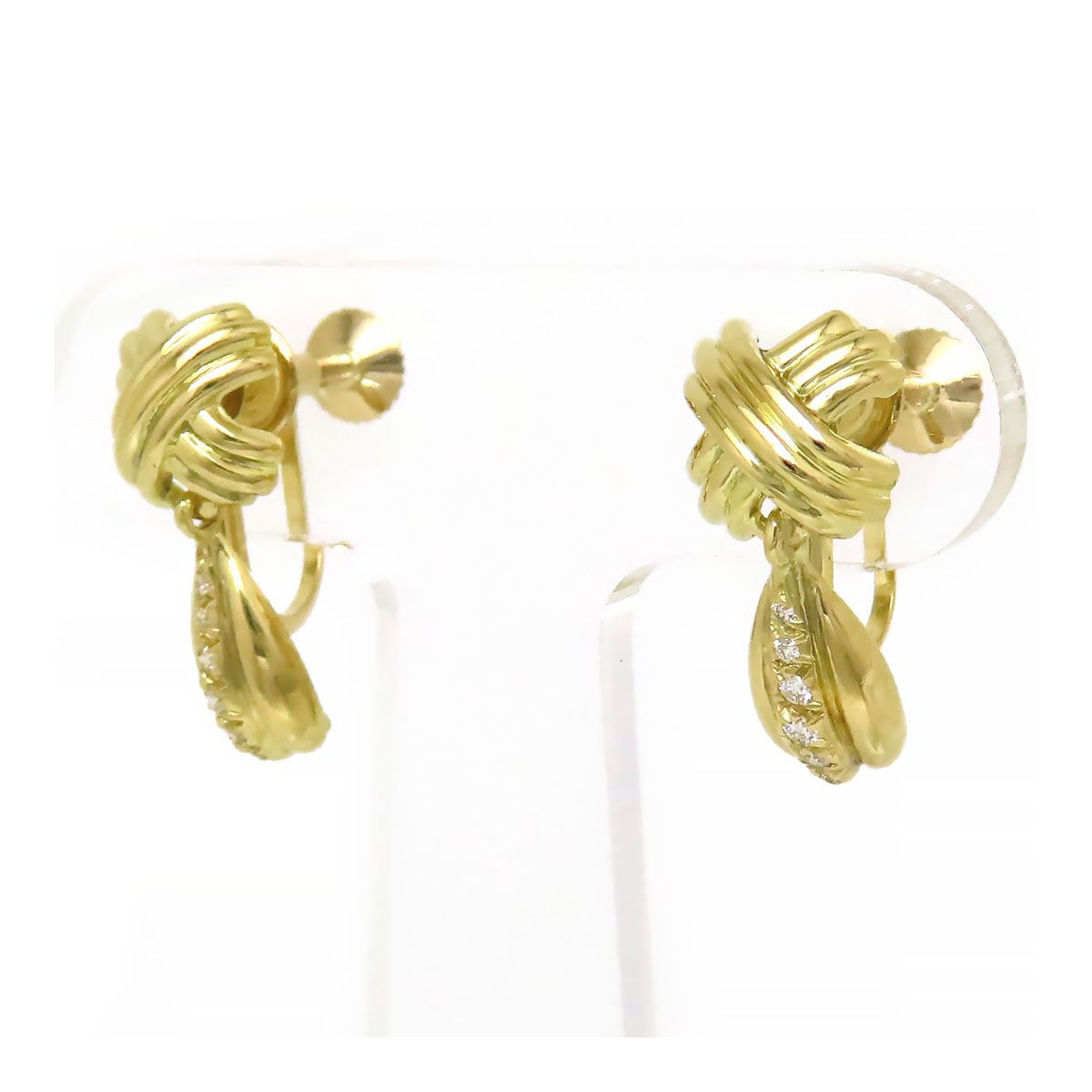 ティファニー シグネチャー ドロップ イヤリング ダイヤモンド K18 750 K18YG レディース TIFFANY-Co. ジュエリー