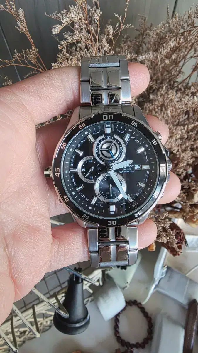 CASIO EDIFICE メタル 時計 ブラック