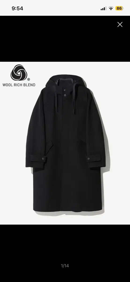 ビースロー カシミア WHO フード コート BLACK