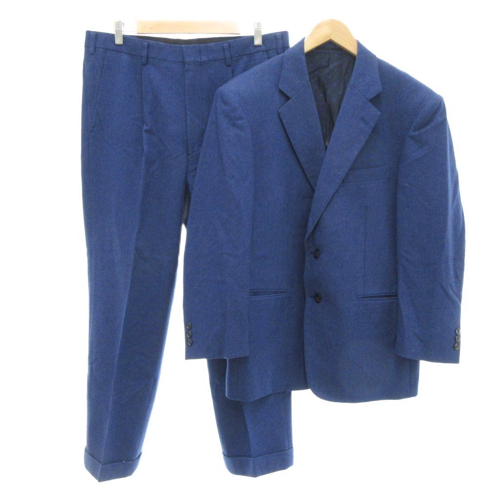 スキャバル SCABAL SUPER 100S スーツ セットアップ テーラードジャケット パンツ スラックス ウール ブルー系 UO GY44
