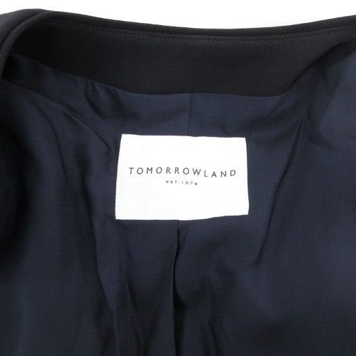 安心にご購入ください！ トゥモローランド TOMORROWLAND 20SS ドライダブルクロス ノー ジャケット フ スカート スーツ セットアップ 36 紺 ネイビー 11-07-01-07151 11-05-01-05151 GV GY30
