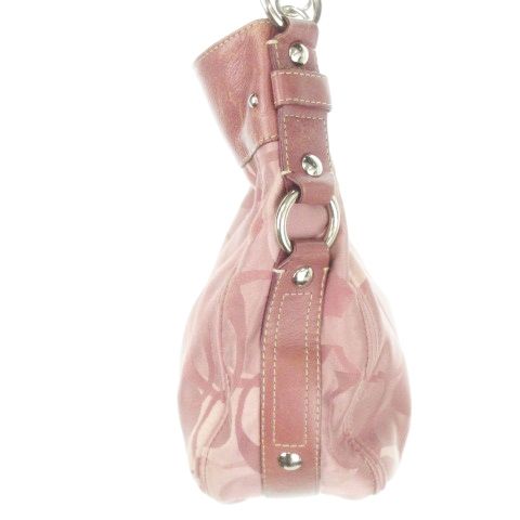 コーチ COACH ショルダーバッグ ハンドバッグ 2way ナイロンキャンバス レザー 切り替え オプティック シグネチャー 総柄 ピンク F14710 AH13 GY99