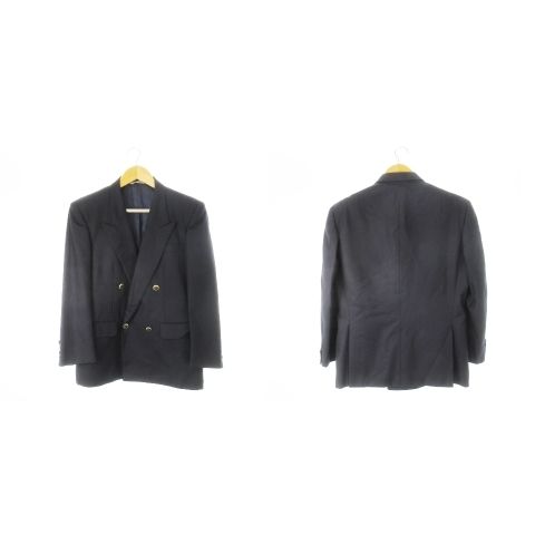 ドナート ヴィンチ Donato Vinci ダブルスーツ 2点セット セットアップ テーラードジャケット 総裏地 スラックス ストレート A4 M 紺 ネイビー CK16 GY99