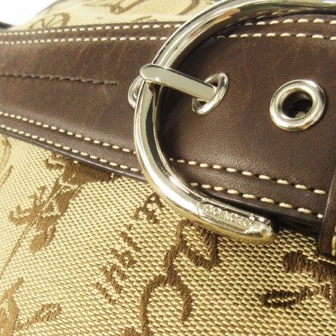  コーチ COACH ショルダーバッグ キャンバス レザー 革 ロゴ バックル 茶 ブラウン F 14442 CK 22 GY 18 その他 トップス