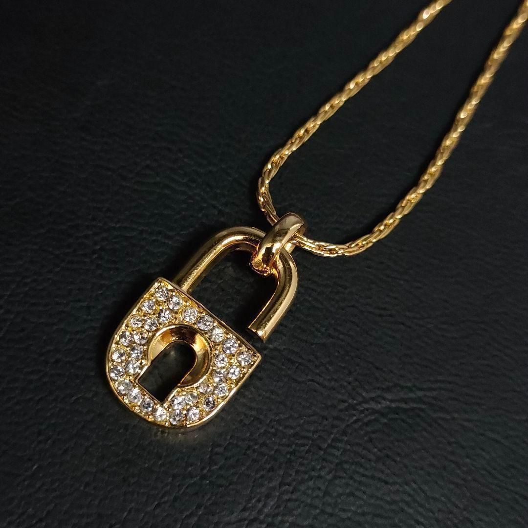 Dior ディオール ネックレス カデナモチーフ ゴールド 南京錠