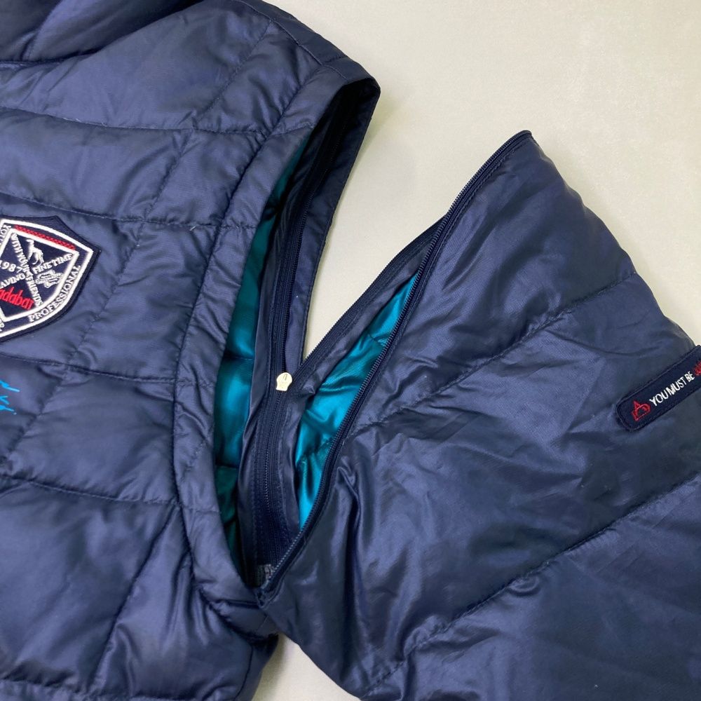 adabat アダバット　定価5万円　ライトダウン　ネイビー　48 L ゴルフ サイズ：46 ADABAT アダバット 2way ダウンジャケット ネイビー系