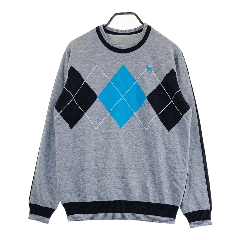 サイズ 48 ADABAT アダバット 蓄熱 ニットセーター アーガイル グレー系 240101400722 ゴルフウェア メンズ ストスト