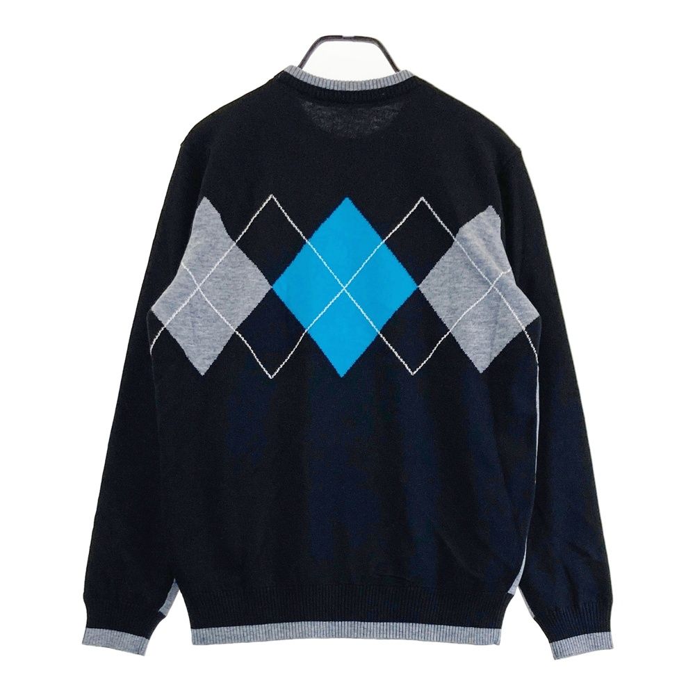 サイズ 48 ADABAT アダバット 蓄熱 ニットセーター アーガイル グレー系 ゴルフウェア メンズ ストスト