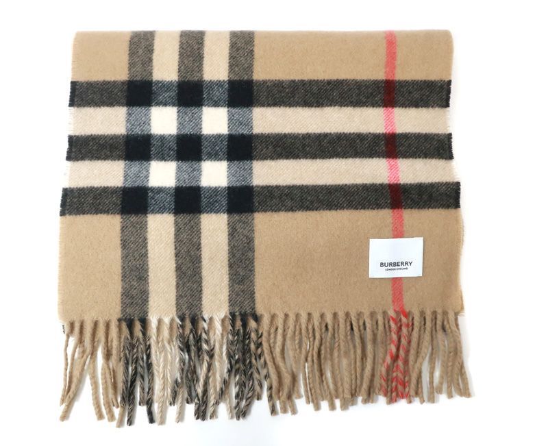  バーバリー マフラー ロング ノバチェック ロゴ リバーシブル ベージュ 34390 マフラー 小物