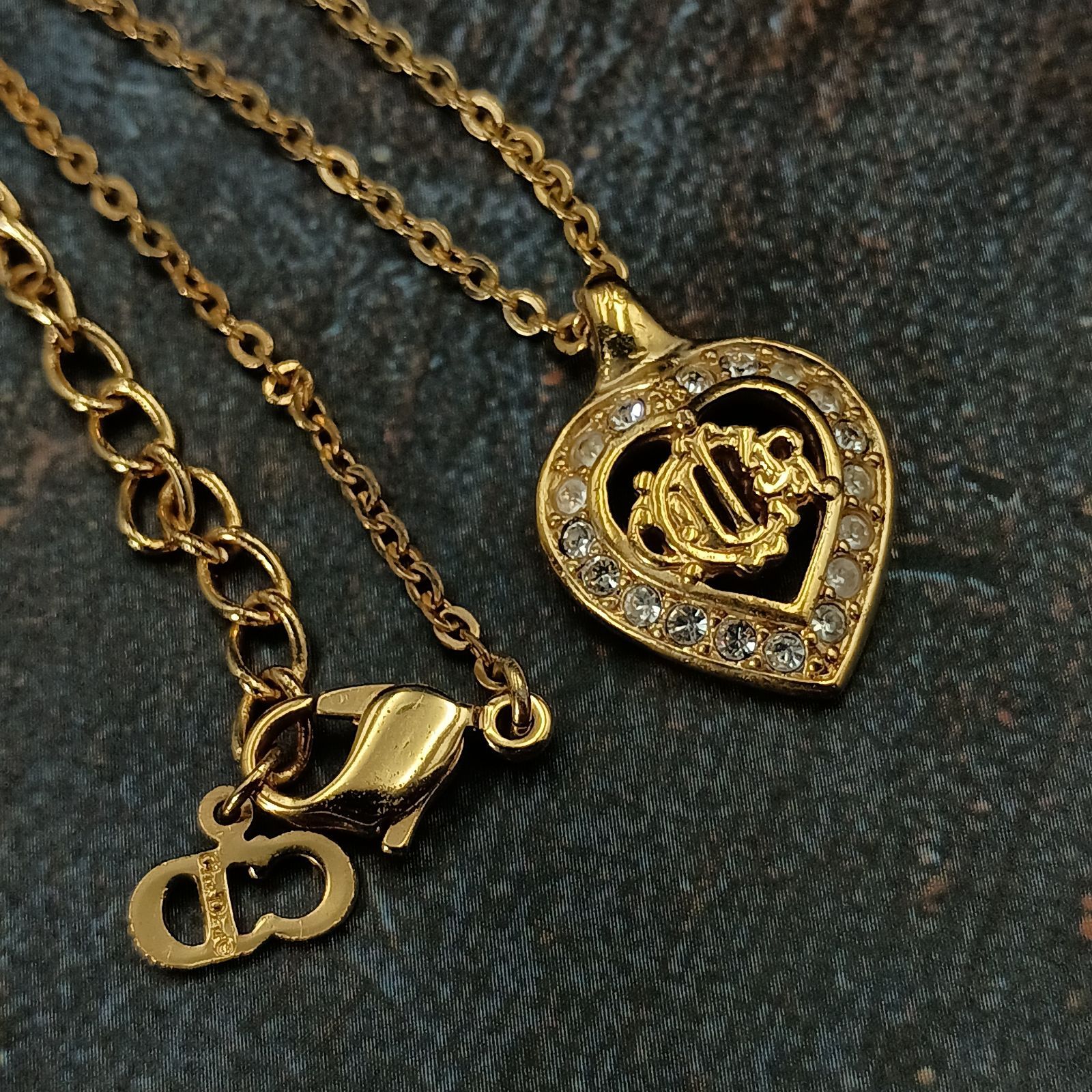 Christian Dior ディオール ネックレス ハート レディース エンブレム