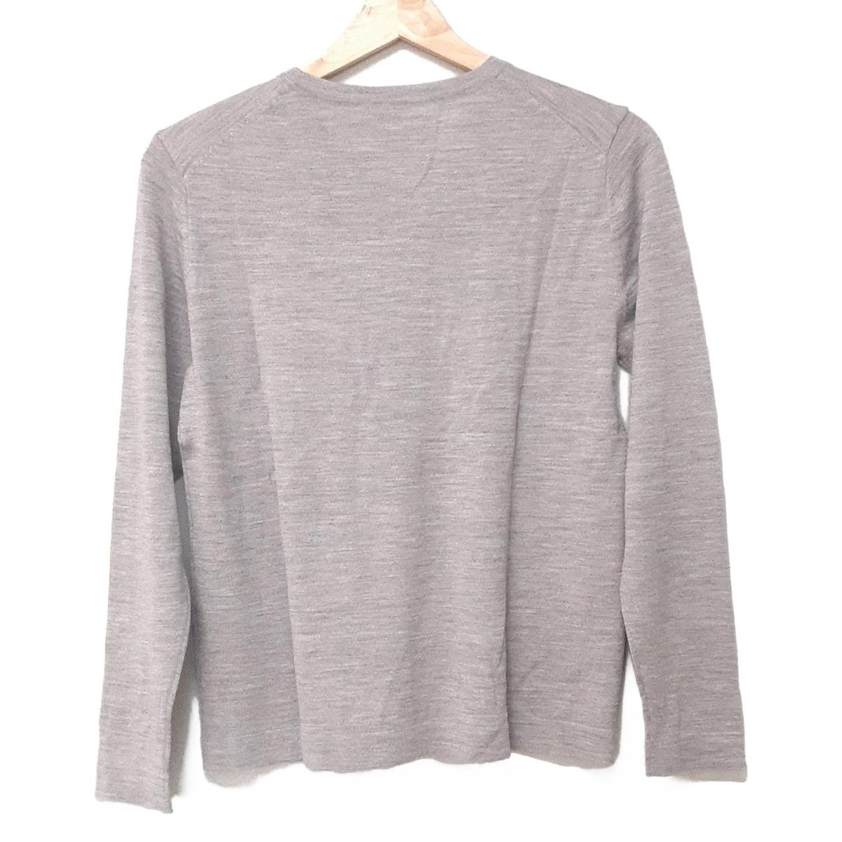 Aquascutum アクアスキュータム 長袖セーター サイズ8 M レディース - グレー クルーネック