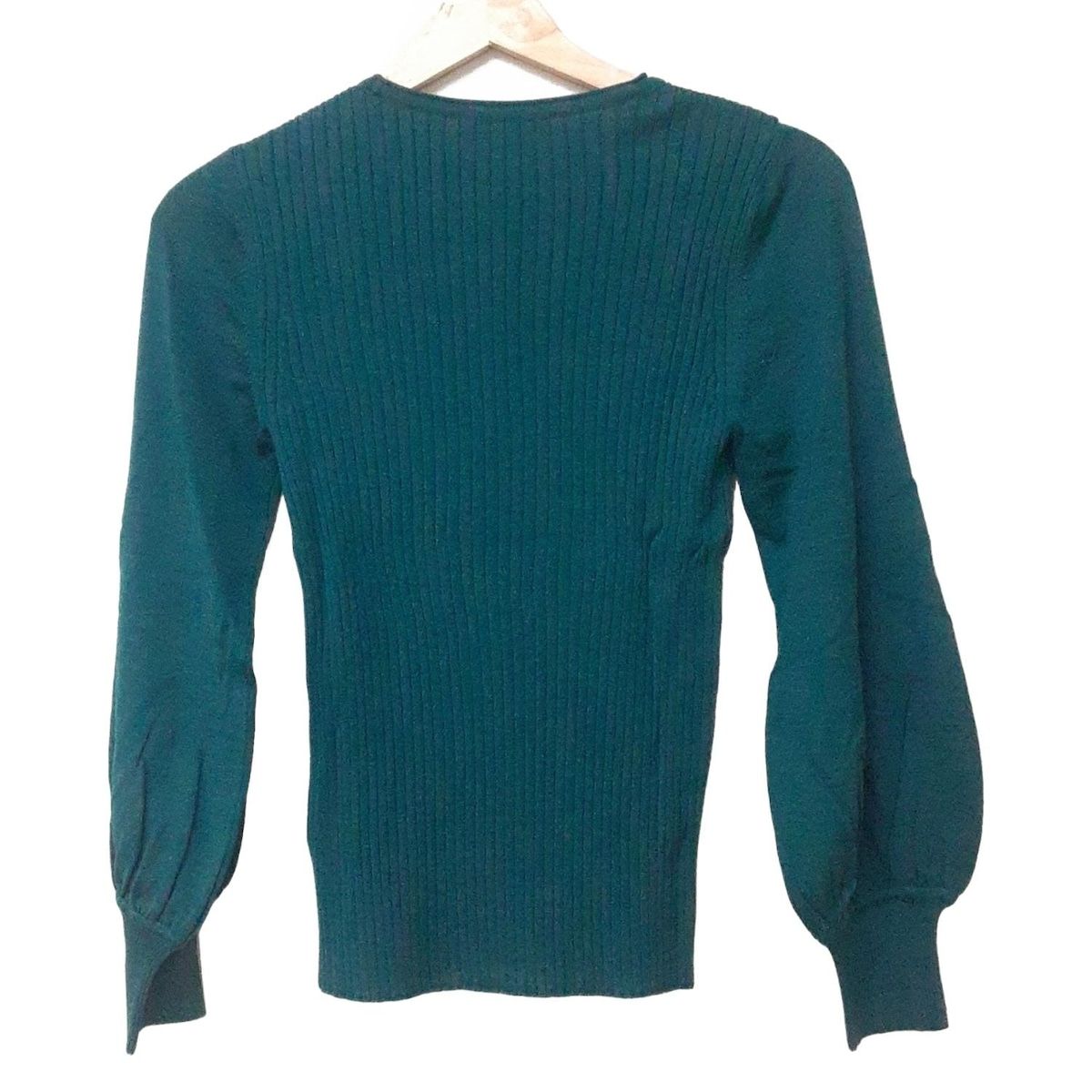Aquascutum アクアスキュータム 長袖セーター サイズ8 M レディース - ブルーグリーン クルーネック