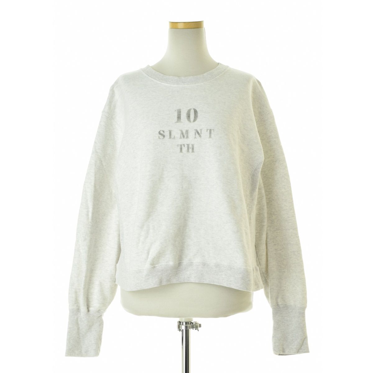 【SOLAMONAT】24AW SMA-FW-10TH ふわりと裏毛ステンシル10THロゴスウェット長袖スウェット SOLAMONAT（ソラモナ） トレーナー スウェット ふわりと裏毛ステンシル