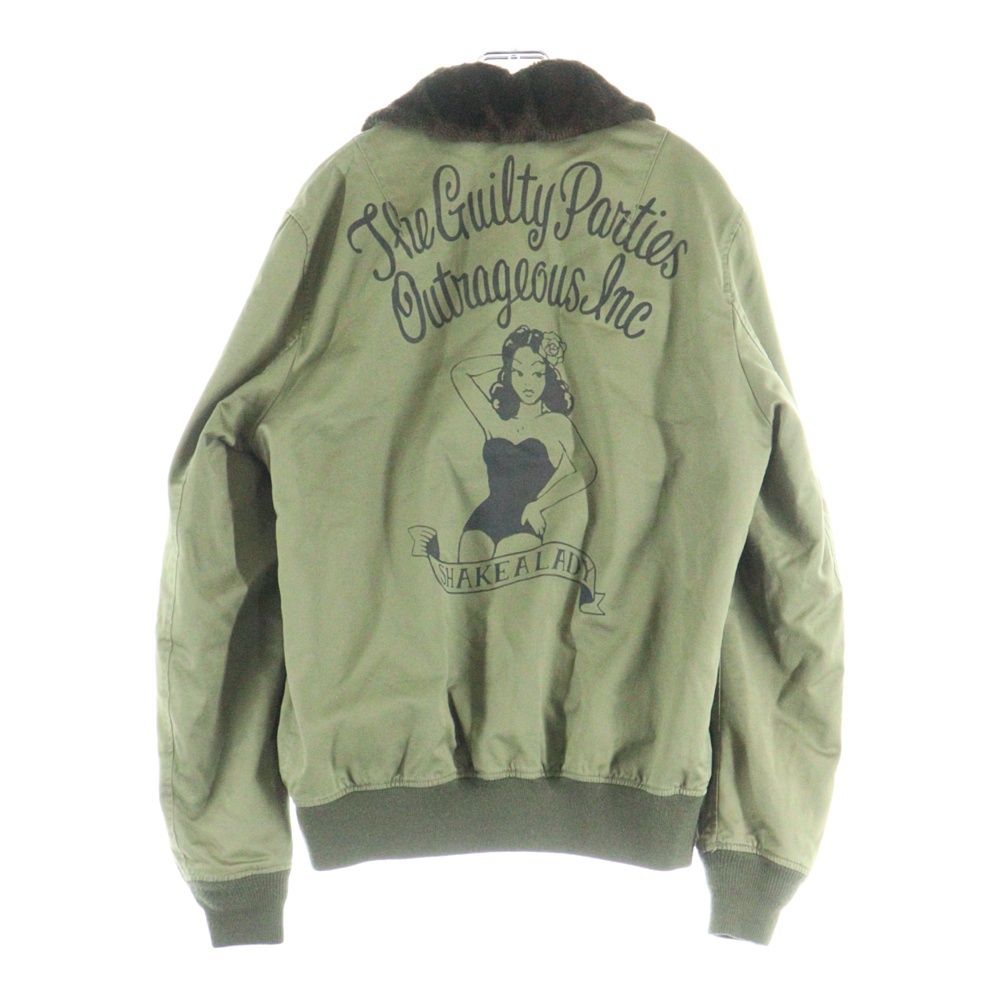 WACKO MARIA ワコマリア B-15 Flight Jacket 両面プリント フライトジャケット カーキ