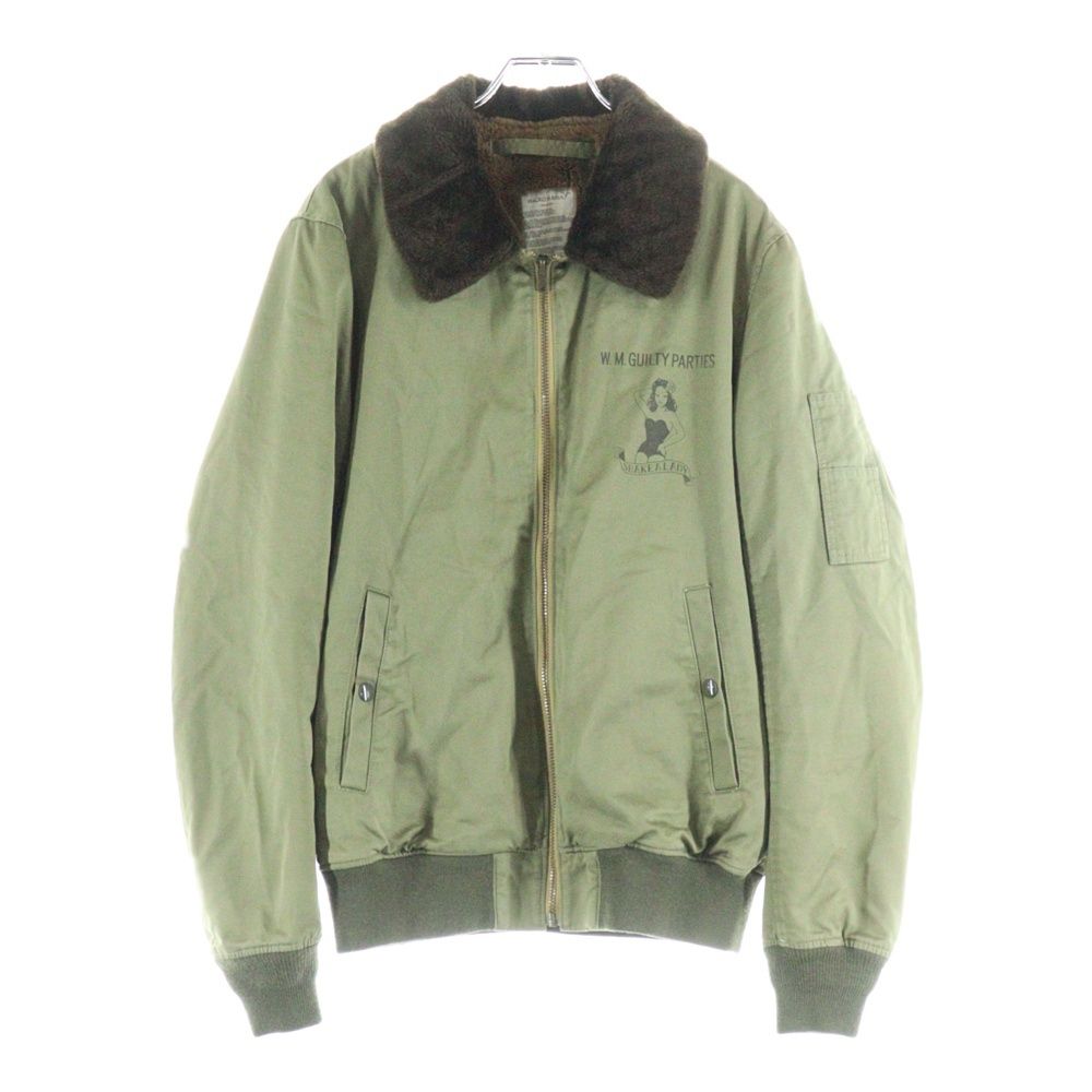 WACKO MARIA ワコマリア B-15 Flight Jacket 両面プリント フライトジャケット カーキ