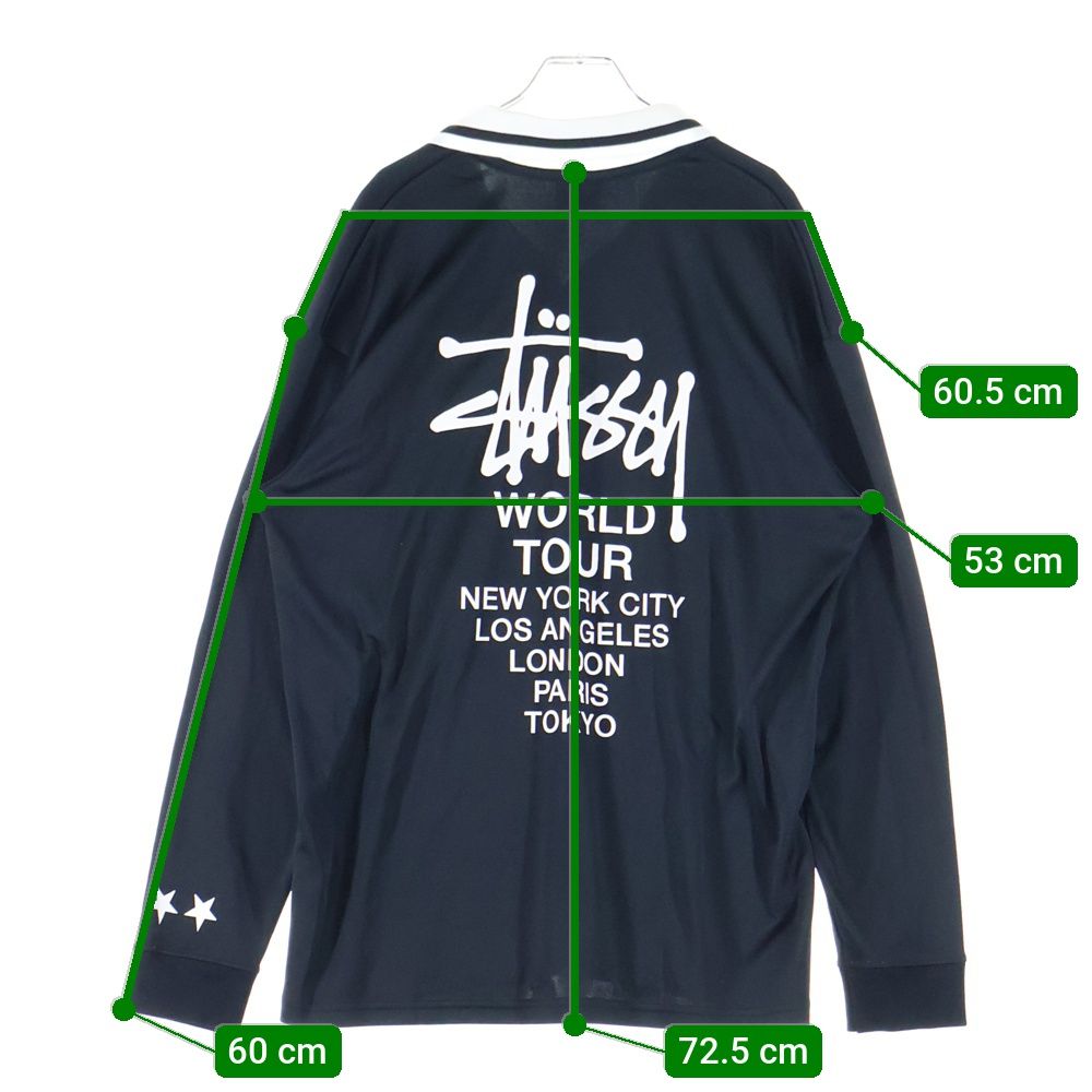 STUSSY (ステューシー) FOOT BALL POLO SLEEVE T-SHIRT フロントロゴ