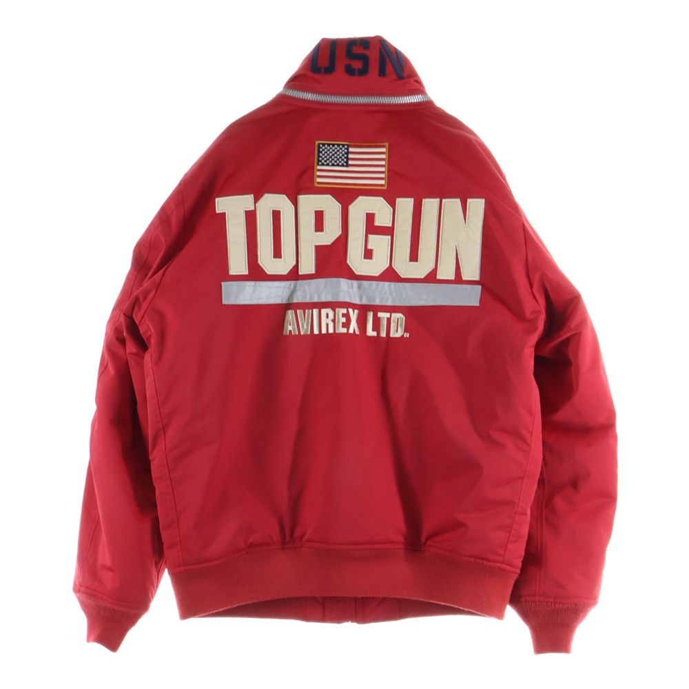 AVIREX アヴィレックス CUSTOM CWU TOP GUN カスタム トップガン フライト パファー ジャケット レッド 6102176