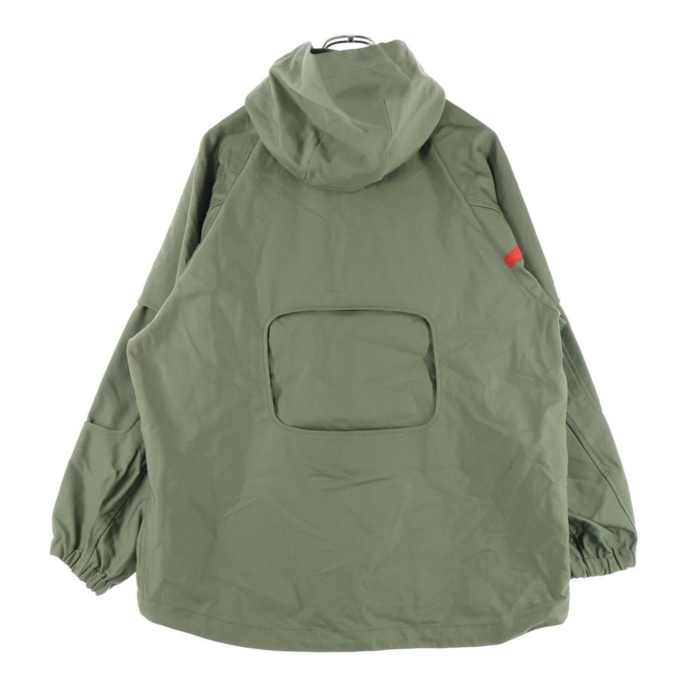 PHINGERIN フィンガリン WINDOW PARKA ウィンドーパーカー フード付 ハーフジッップジャケット カーキ PD-212-JK-081
