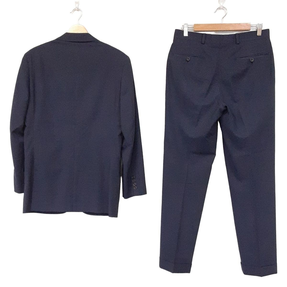 BrooksBrothers ブルックスブラザーズ シングルスーツ メンズ - ネイビー×ライトグレー ストライプ