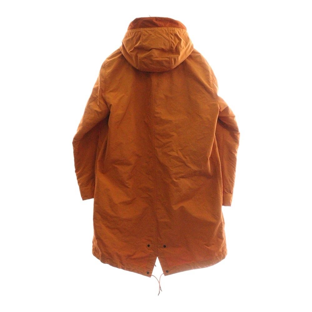 STONE ISLAND ストーンアイランド 19AW ウールライナー付き ムートンフード着脱可 2WAY ナイロン ロングコート オレンジ 711570449-A