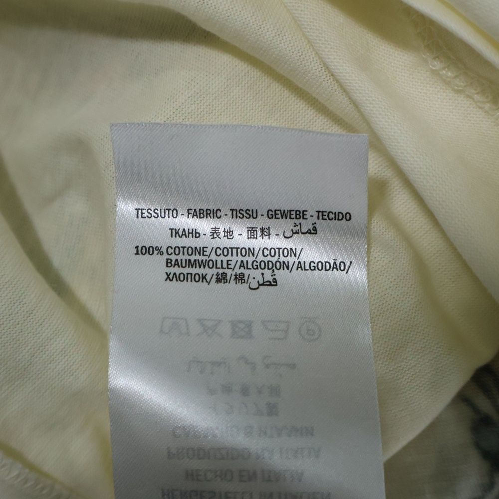  GUCCI グッチ ヴィンテージロゴ スネーク フラワー プリント クルーネック 半袖Tシャツ カットソー イエロー 492347 半袖(Tシャツ) Tシャツ カットソー