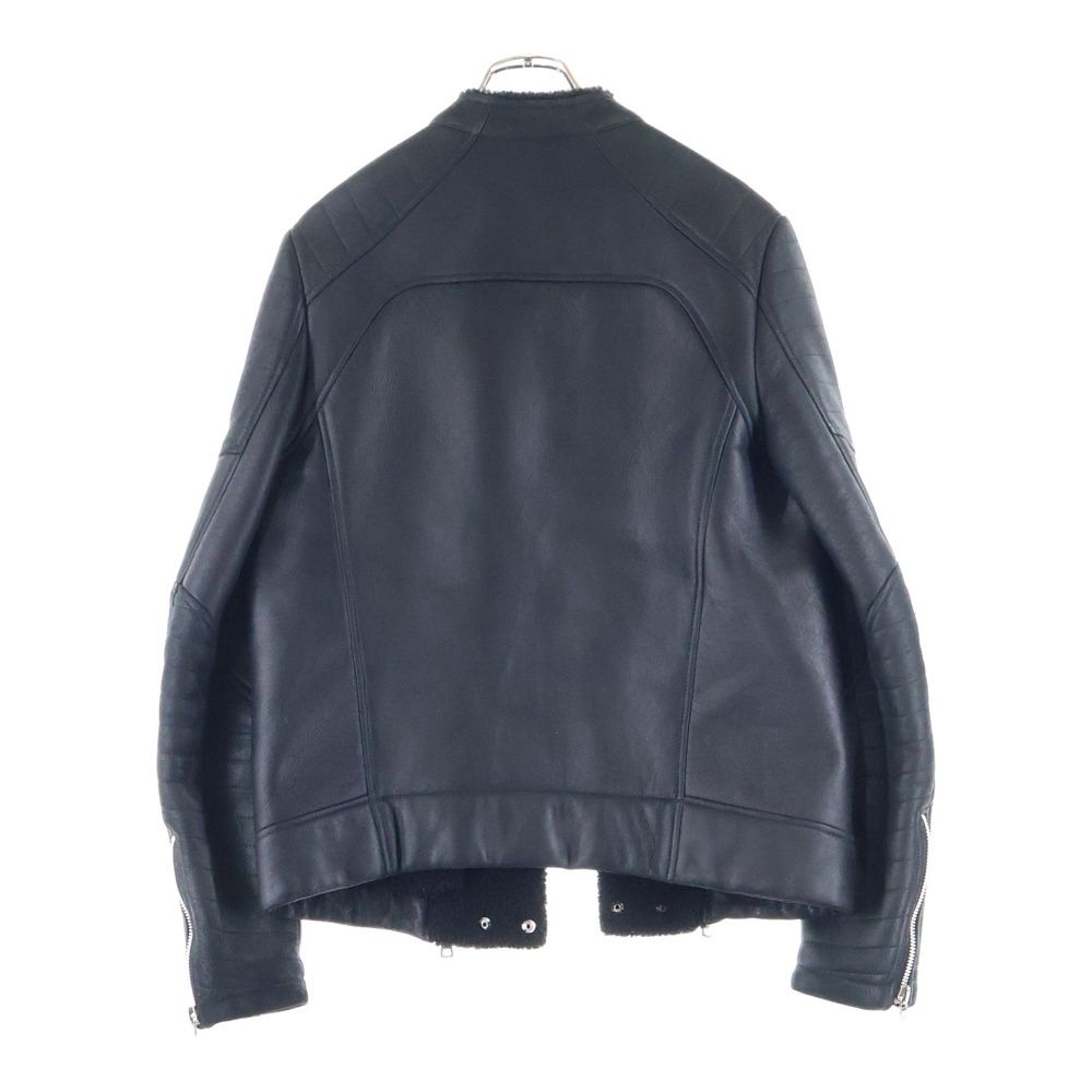 BALMAIN バルマン バイカームートン レザージャケット ブラック SH18252Z406