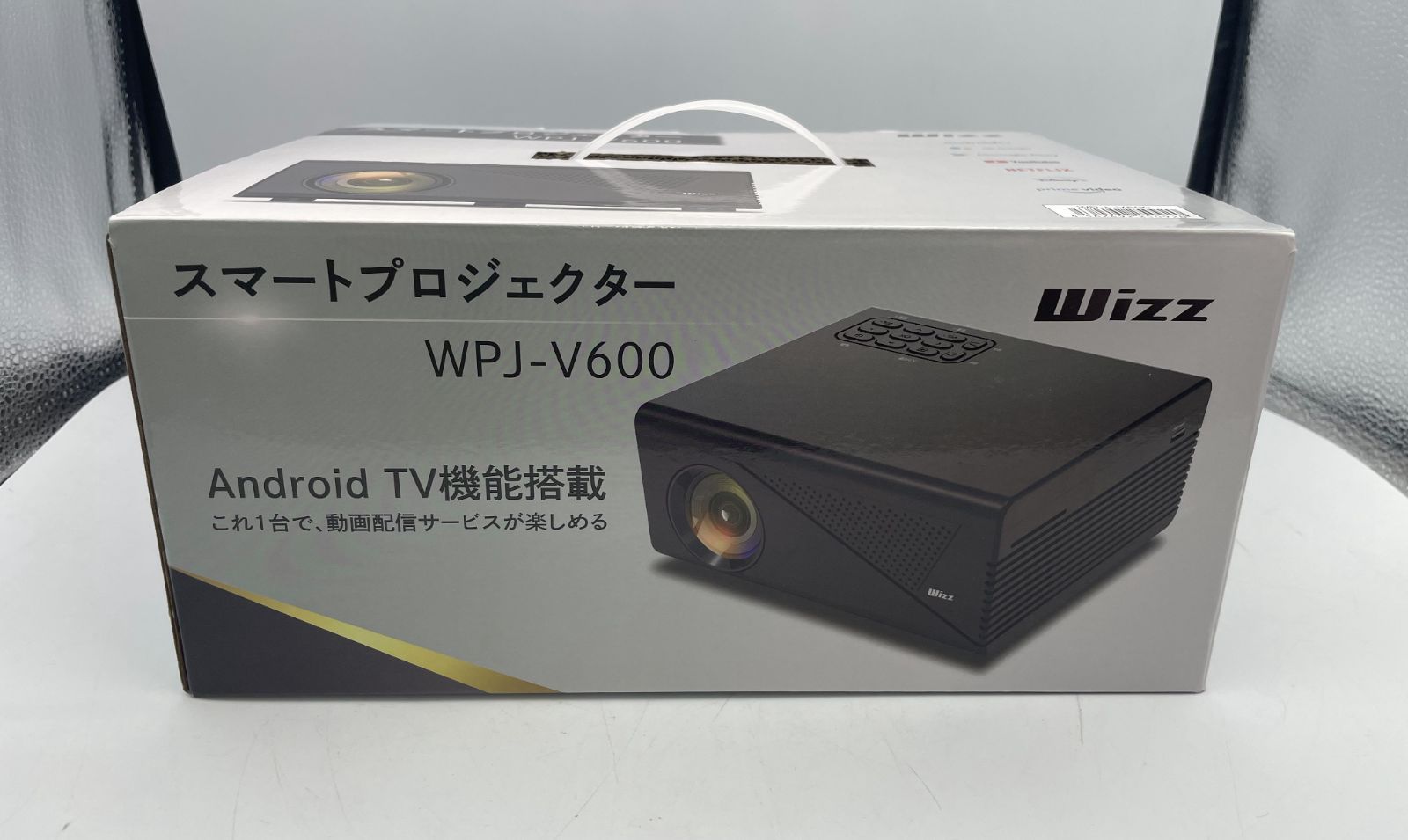 Wizz スマートプロジェクター WPJ-V600 Android TV機能搭載 30-150インチ フルHD ダイニチ電子