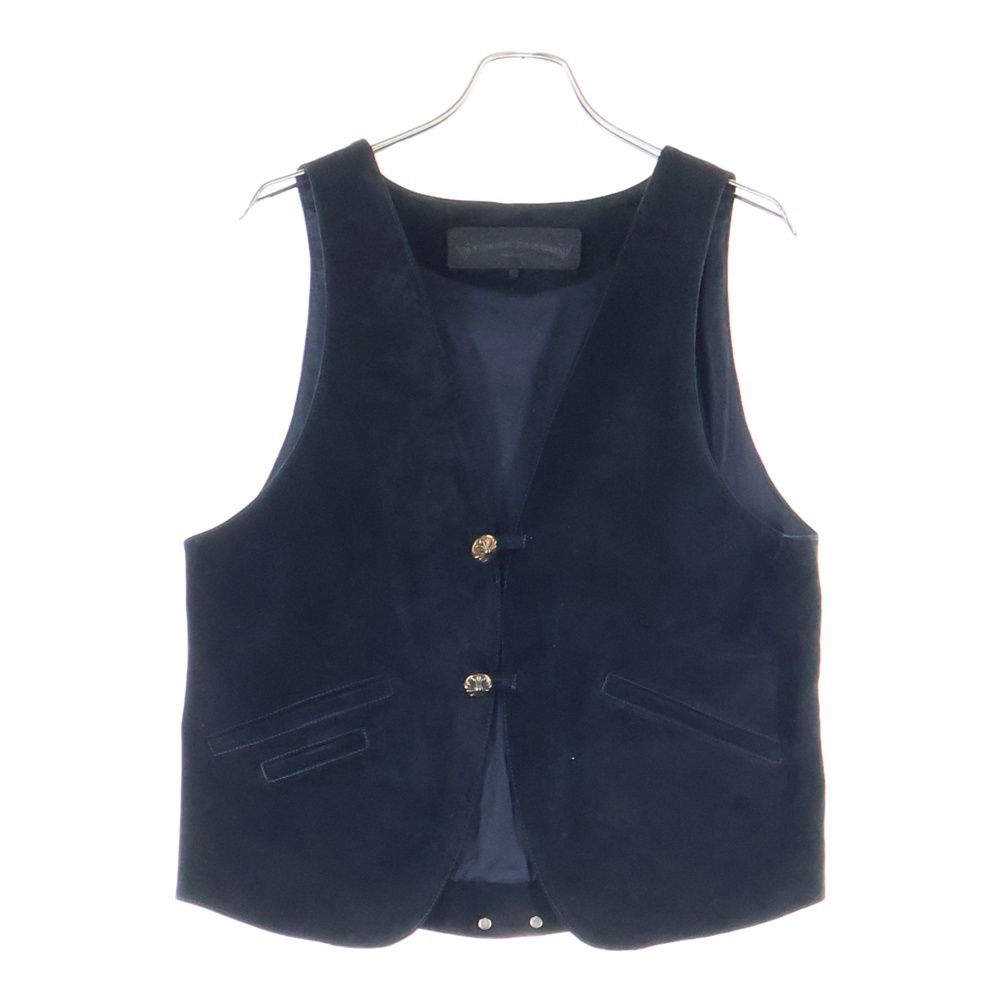 CHROME HEARTS クロムハーツ 2B SUEDE VEST スエードレザー ベスト ジャケット ブラック