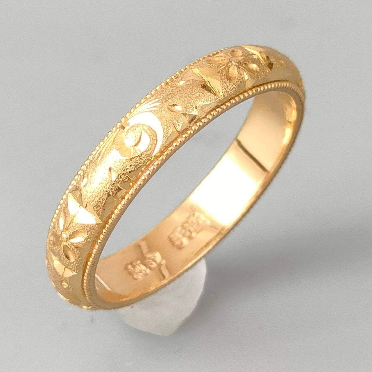 24金 K 24 男女兼用 艶消し リング 4 87ｇ 10号 D 484