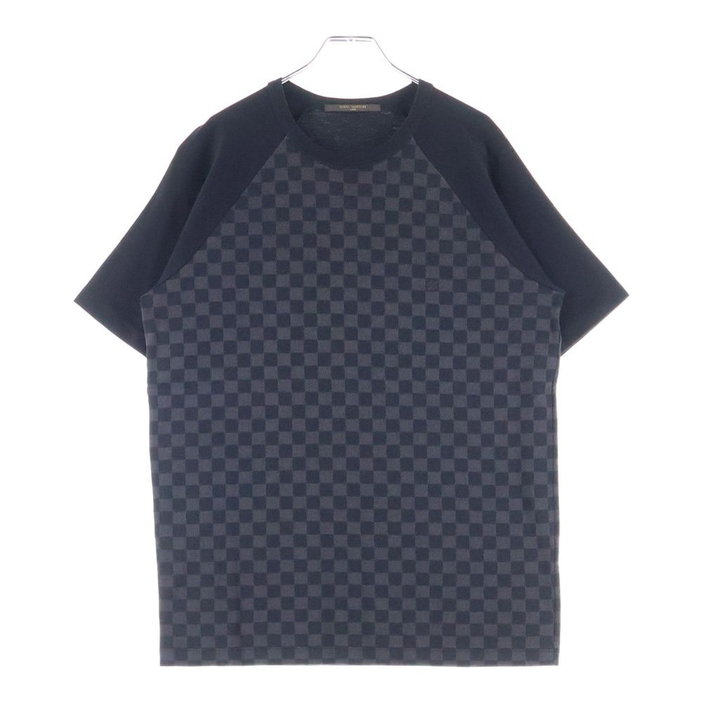 LOUIS VUITTON ダミエ柄 ラグランTシャツ カットソー LOUIS VUITTON (ルイヴィトン) 09AW ダミエ柄 ラグランスリーブ クルー