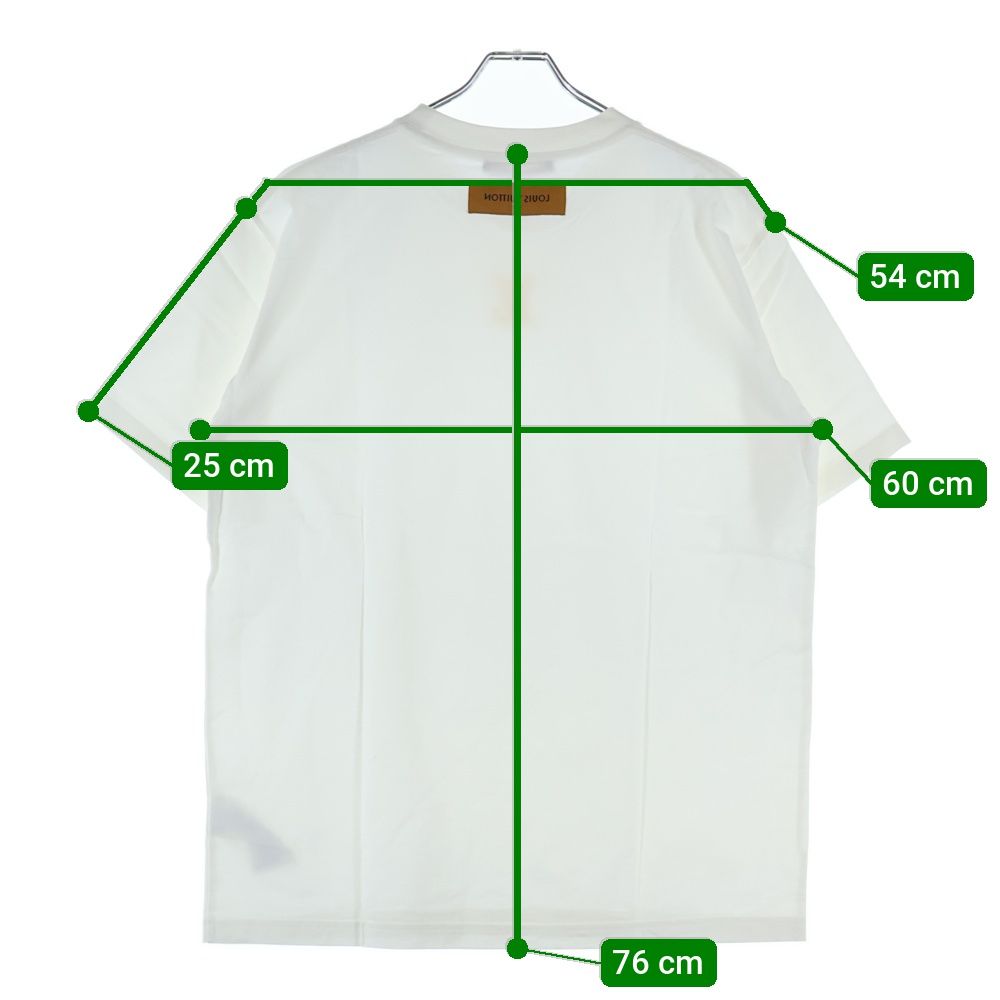 LOUIS VUITTON / 23SS/エンボス/Tシャツ/S/コットン/WHT/rm231q dt3 hny55w LOUIS VUITTON (ルイヴィトン) 23SS LVエンボスロゴ コットン クルー