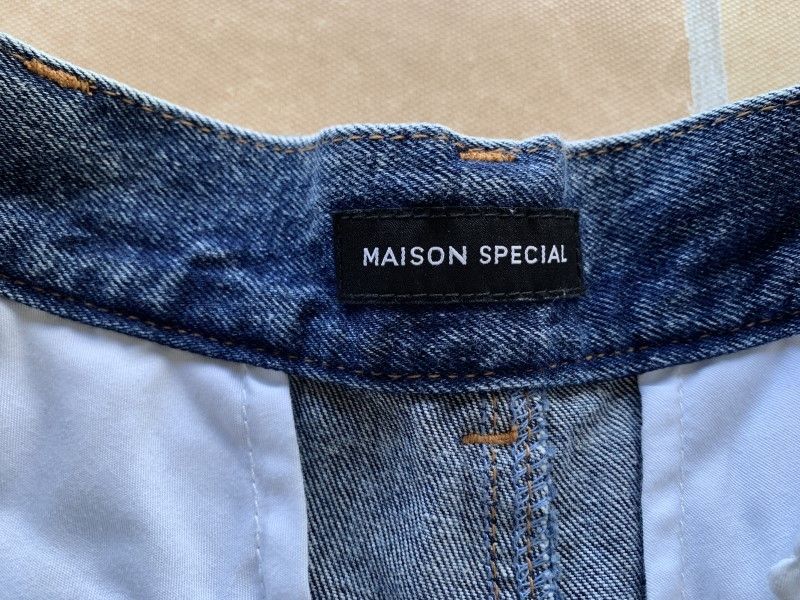  MAISON SPECIAL メゾン Double Waist Baggy Denim Pants ダブルウエストバギーデニム インディゴ 36 その他 デニム ジーンズ