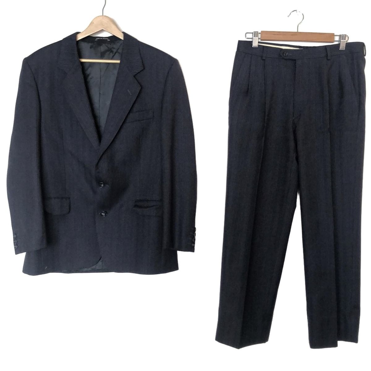 Christian Dior MONSIEUR クリスチャンディオールムッシュ シングルスーツ メンズ - ネイビー ストライプ