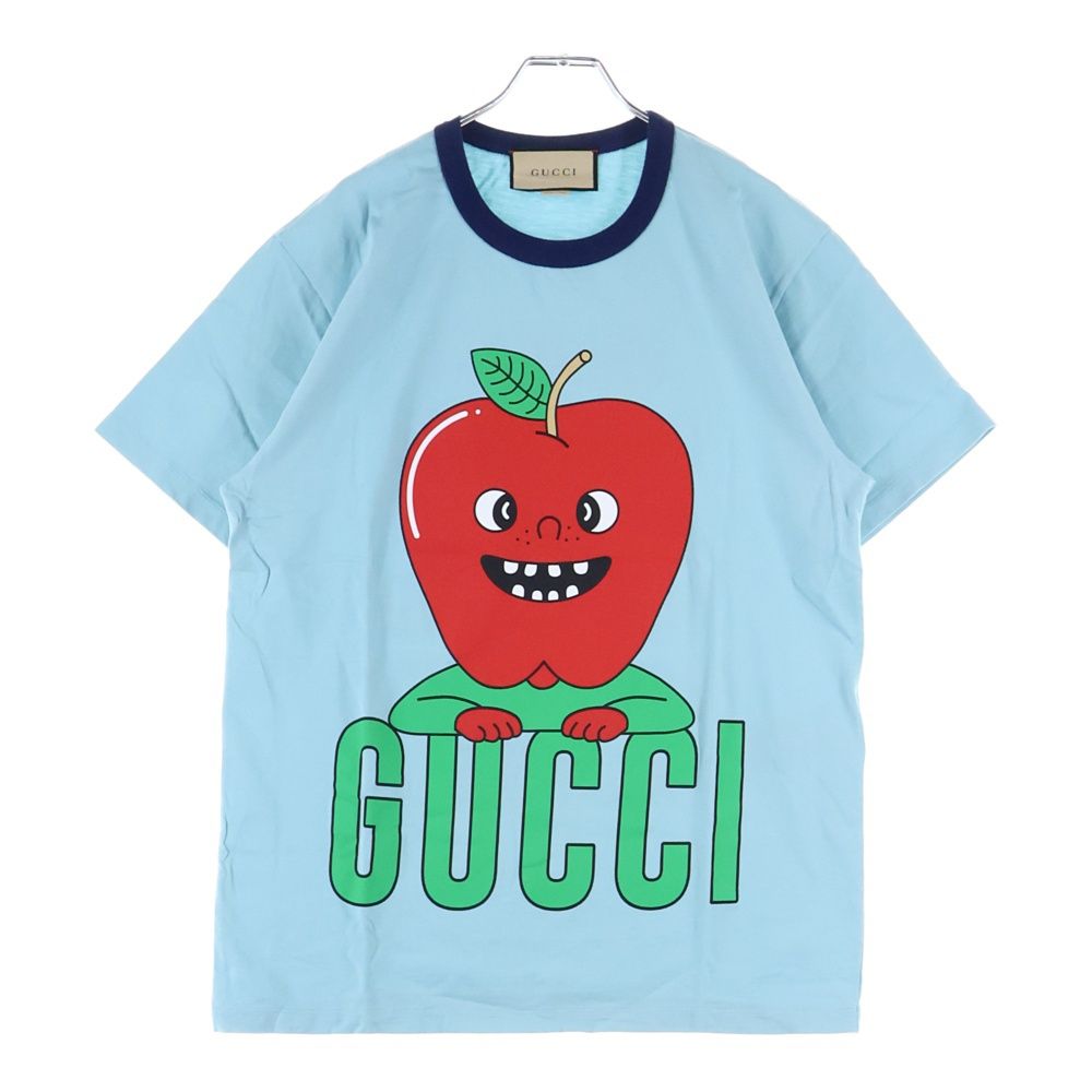 GUCCI (グッチ) アップルプリント クルーネック 半袖Tシャツ