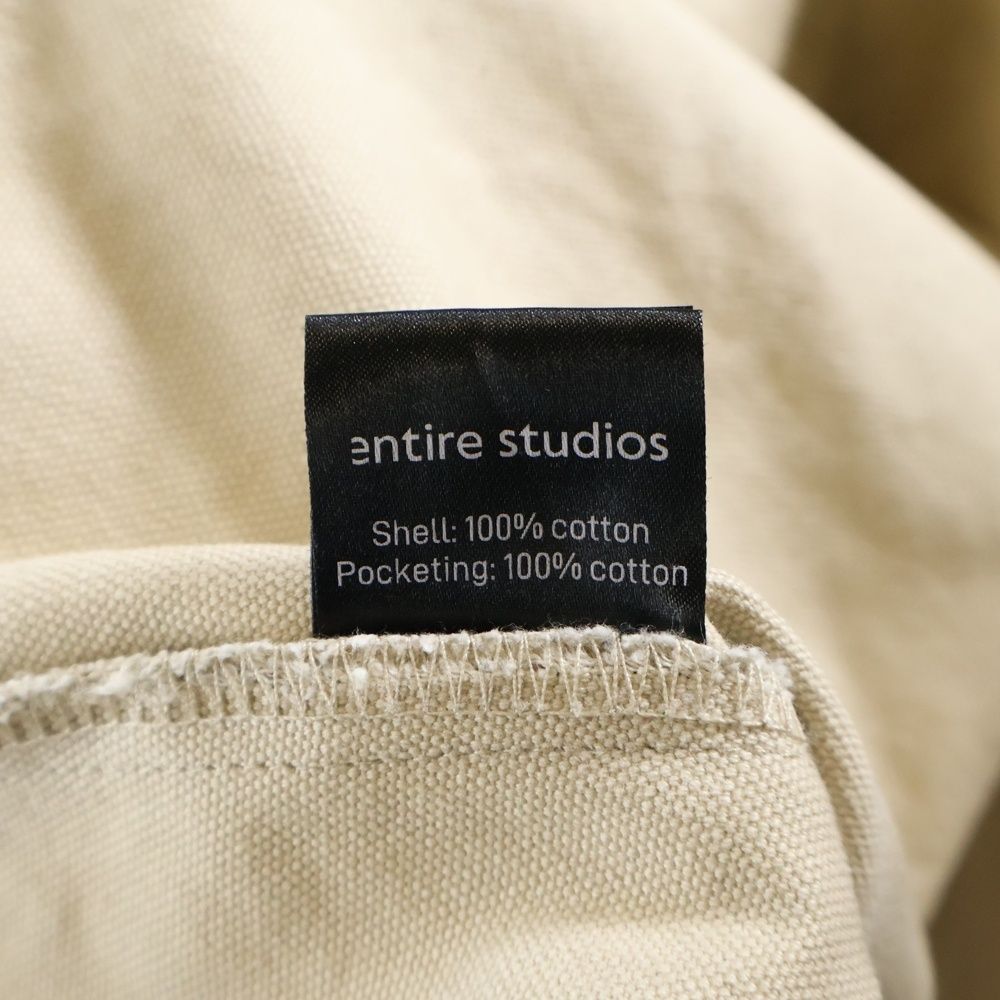 entire studios エンタイア スタジオ Workerwear Jacket ES2312C クロップド キャンバスジャケット ベージュ ODELLYA_COM