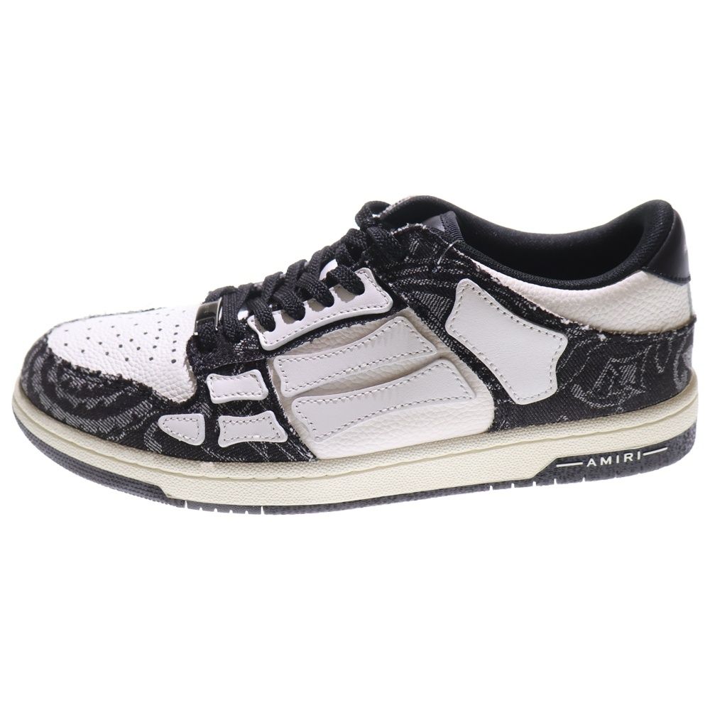 AMIRI アミリ Bandana Denim Skel Top バンダナ デニム スカル ローカットスニーカー ブラック
