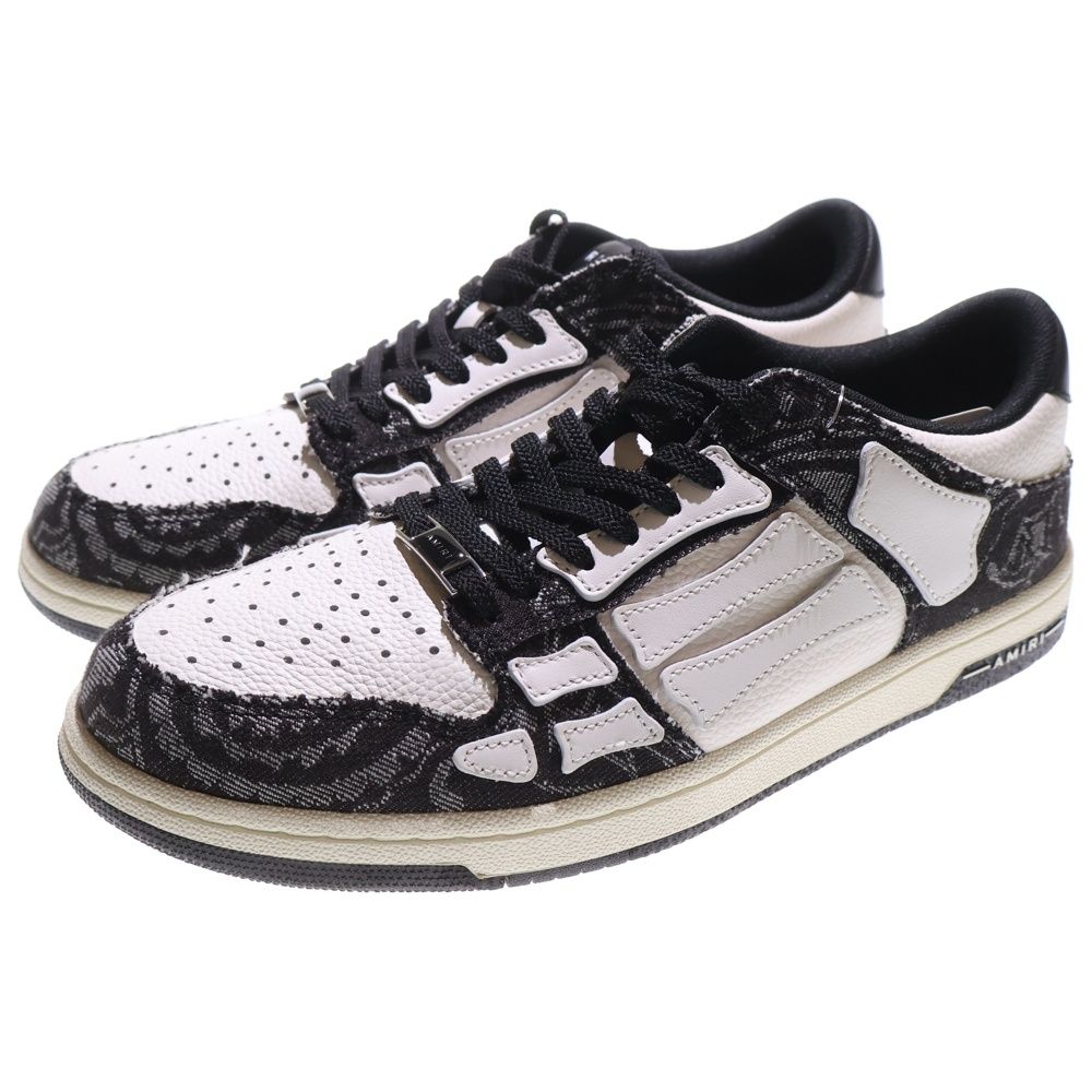 AMIRI アミリ Bandana Denim Skel Top バンダナ デニム スカル ローカットスニーカー ブラック