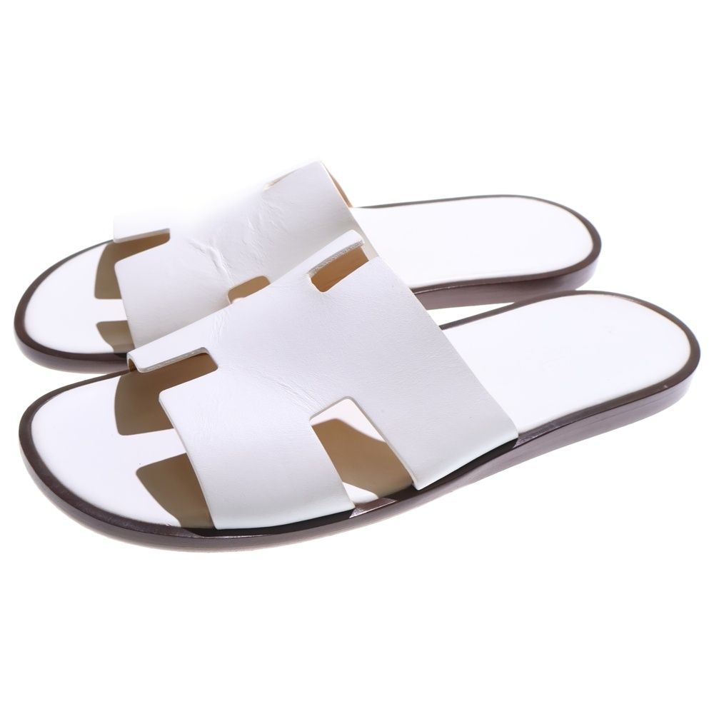 HERMES エルメス Izmir イズミール カーフレザー サンダル シューズ 41141ZH ホワイト
