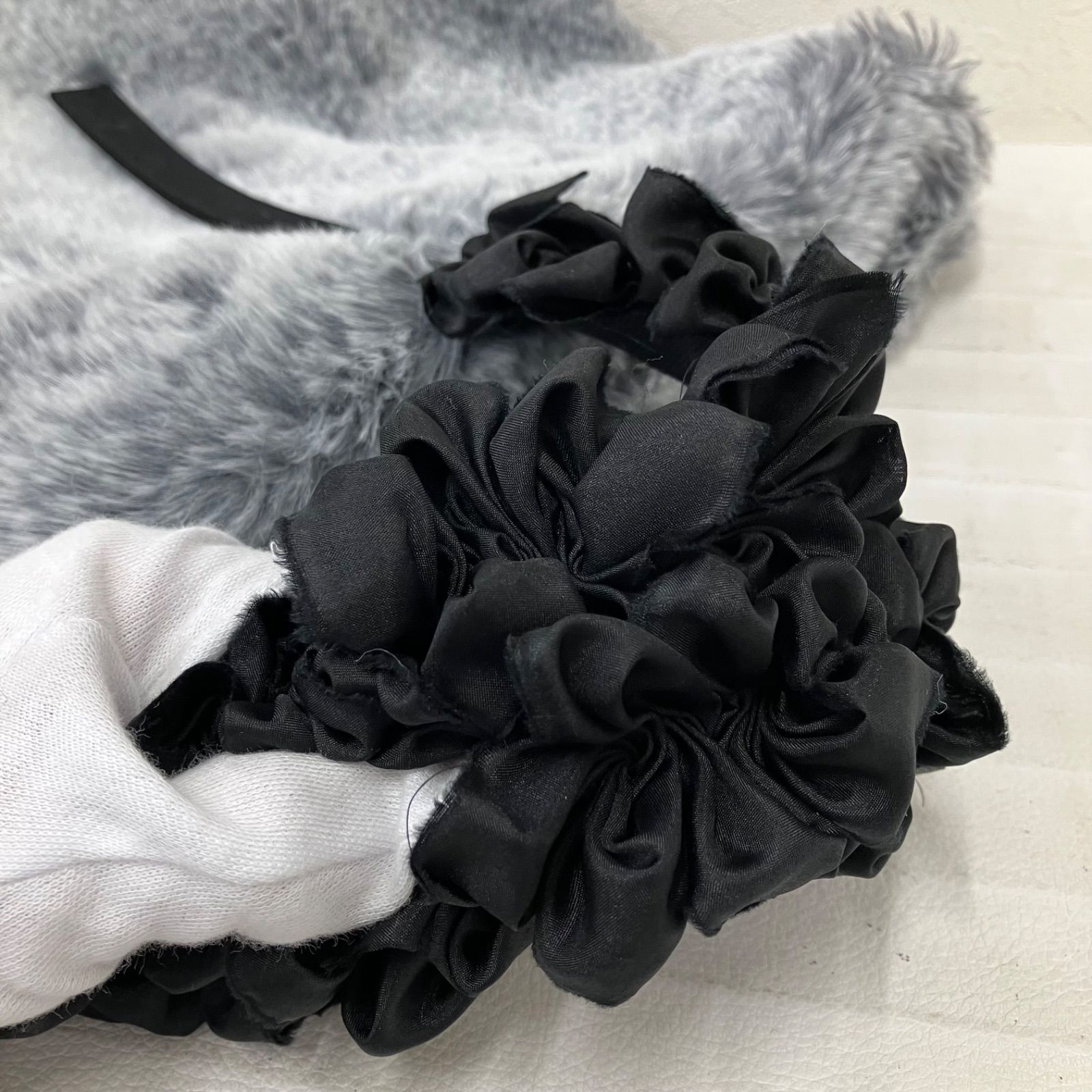 5814 良品 LUDLOW ラドロー グレープハンドルファーバッグ トート