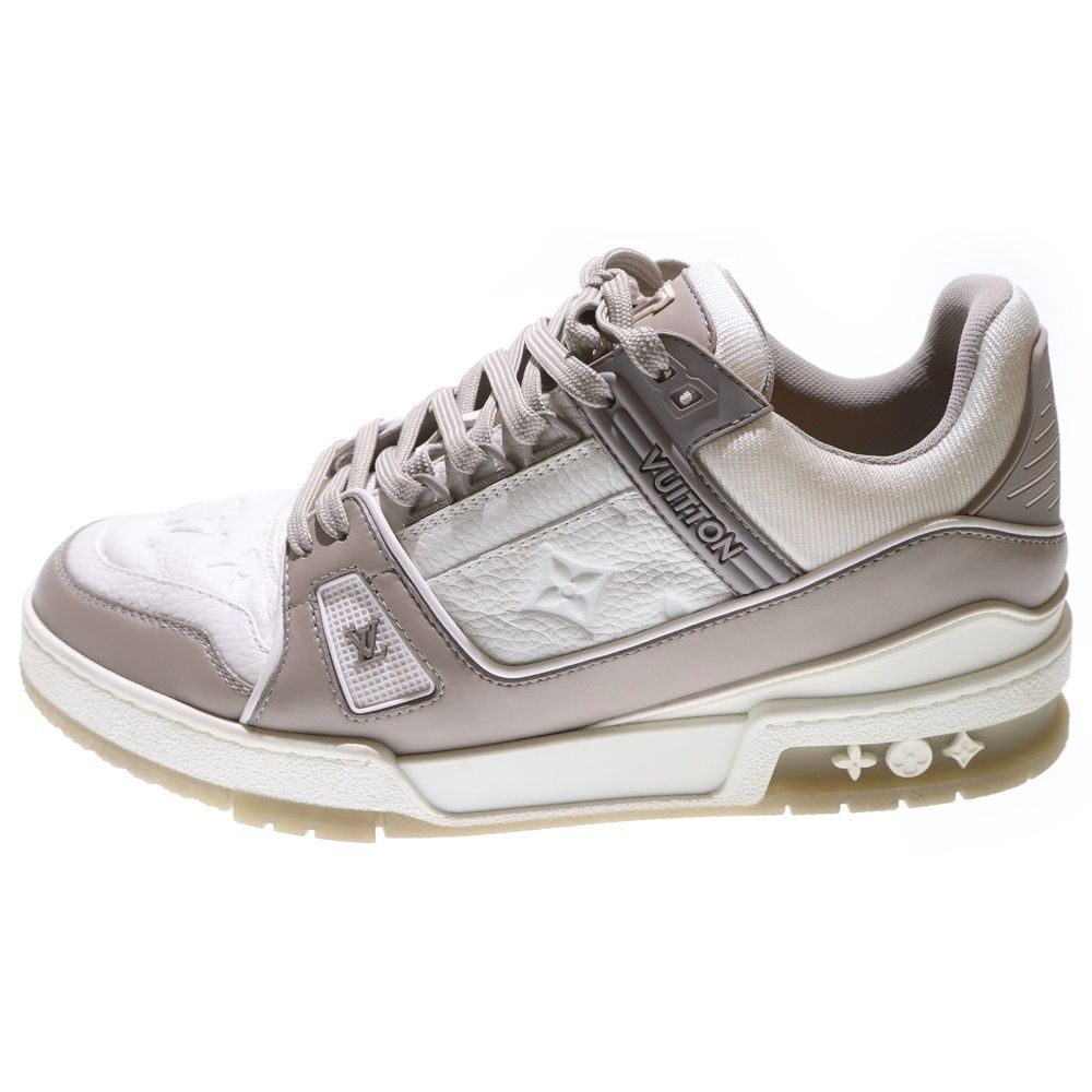 LOUIS VUITTON ルイヴィトン LVトレイナーライン モノグラムレザーローカットスニーカー ホワイト グレー VL0271