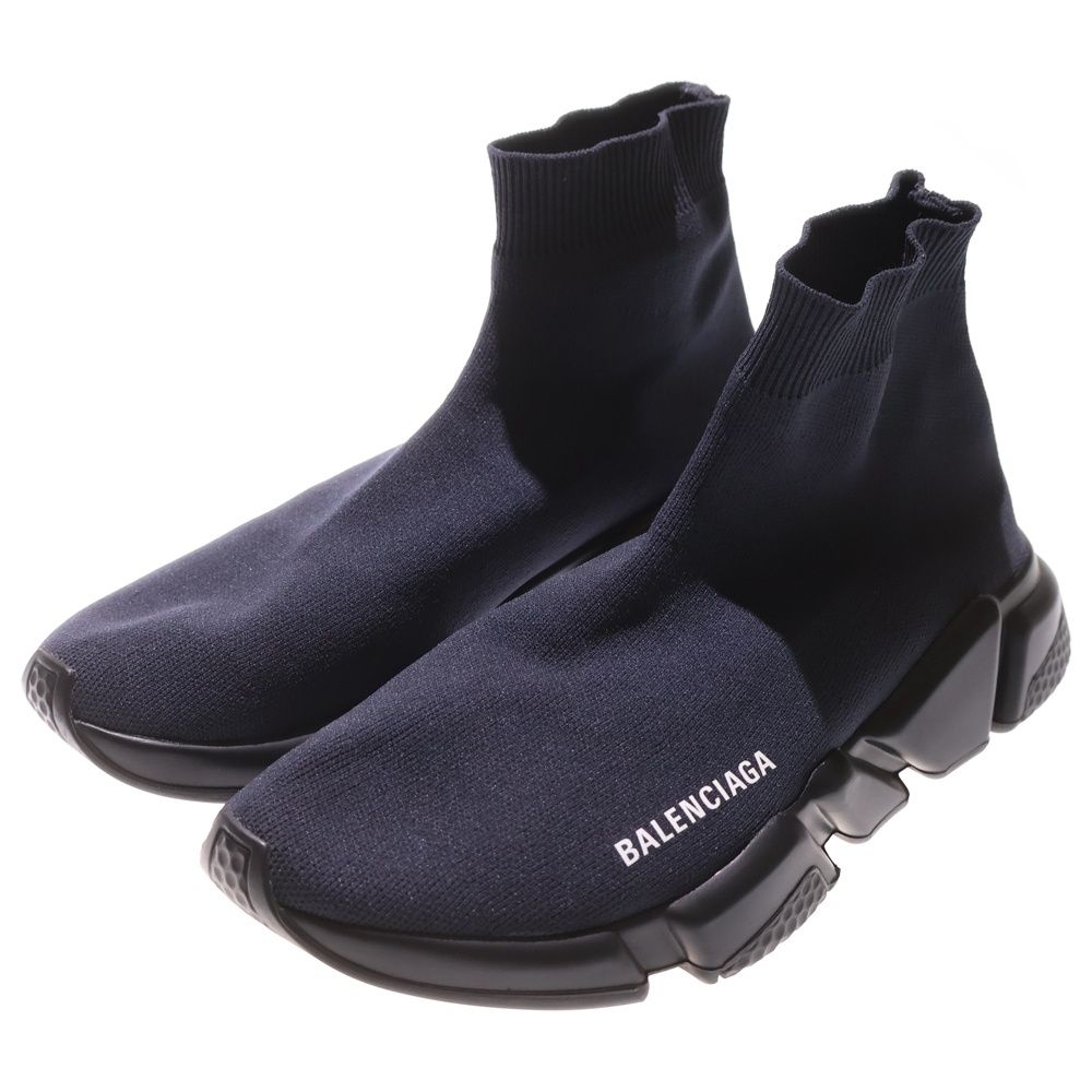 BALENCIAGA バレンシアガ SPEED TRAINER スピードトレーナー ニット ハイカットスニーカー ネイビー 530353