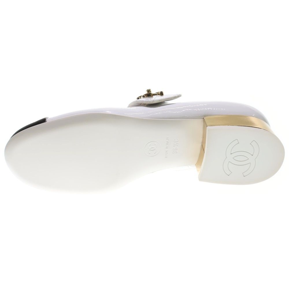 CHANEL (シャネル) ココマーク バイカラー パテントレザーパンプス